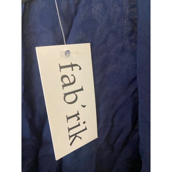 NWT Fab'Rik Women's Blue Floral Long Sleeve Classic Dress - Medium - Picture 2 of 15